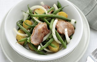 Salade liégeoise aux filets de porc