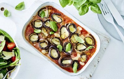 Parmigiana et salade d’épinards