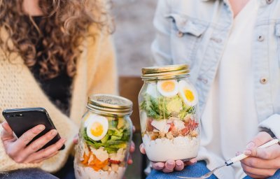 Salade César en pot