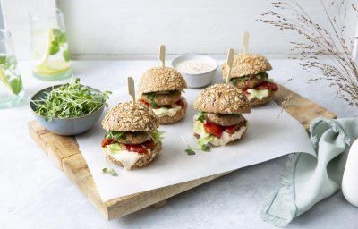 Mini-hamburger de veau à la sauce curry