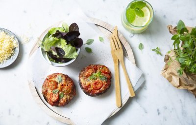 Mini-pizzas de portobellos