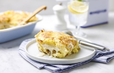 Gratin de chou-fleur, pommes de terre et haché