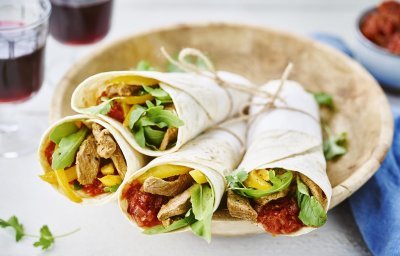 Pita wrap à l’agneau et au chutney de tomates