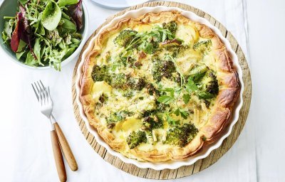 Quiche aux pommes de terre, Brugge Dentelle et jambon