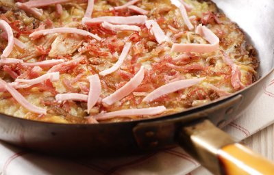 Rösti au jambon cuit