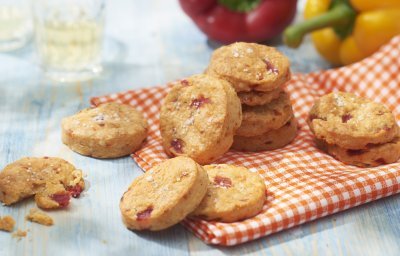 Zandkoekjes met Parmezaan, paprika en oregano