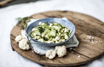 Salade de chou-fleur et concombre