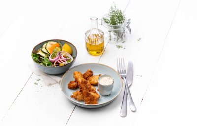 Salade de lapin et courgette grillée