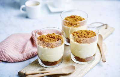 Vanillepudding met speculaaskoekjes