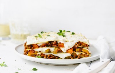 Lasagne végétarienne au ragout de lentilles