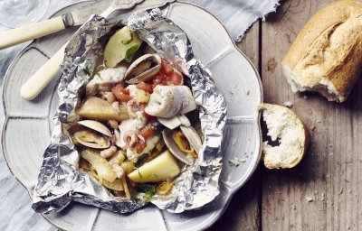 Papillote de poisson "Bouillabaisse"