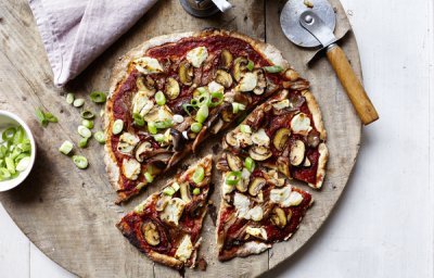 Pizza d’avoine aux champignons des bois