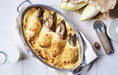 Chicons au gratin au jambon et fromage