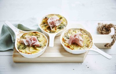 Wortel-witloof-aardappelgratin