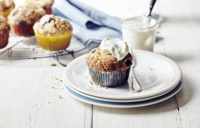 Muffins au yaourt et myrtilles