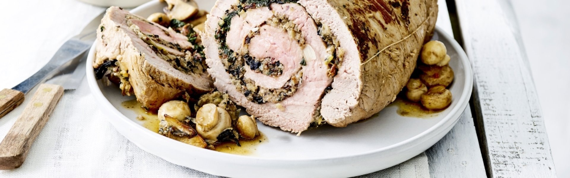 Rôti de veau et champignons